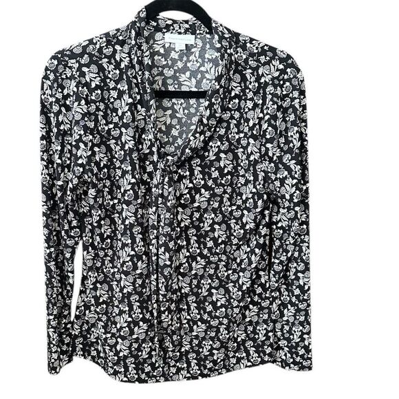 Charter Club Tops - Charter Club Women's Floral V-Neck Blouse Petites M Long Sleeve